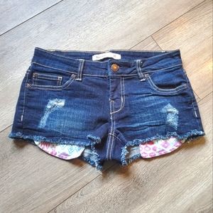 4/$20 NWOT Bluenotes Lowrise Festival Stretch Jean Shorts, Size 25